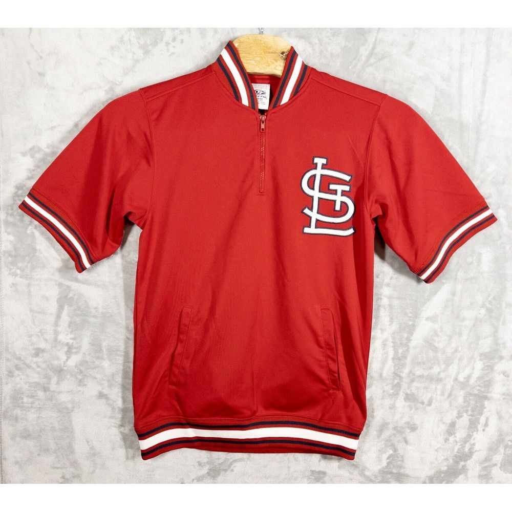 MLB St Louis Cardinals‎ Qtr Zip Jersey Mens Medium True Fan